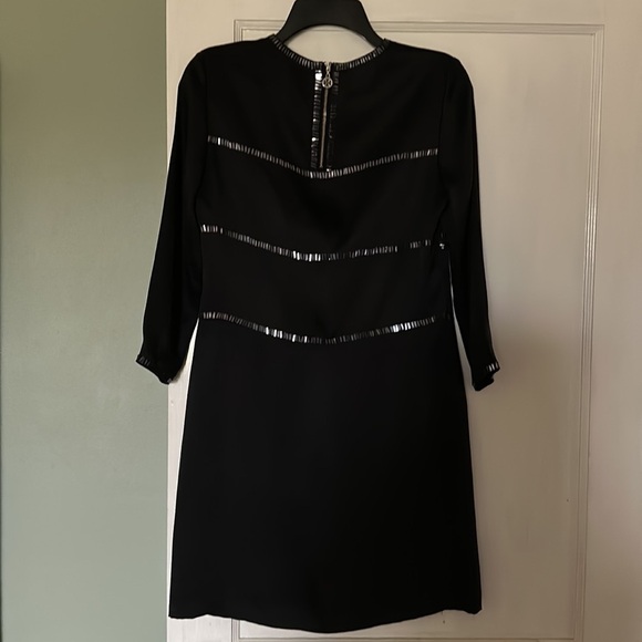 TORY BURCH Black Sequin Silk Shift Dress - Picture 10 of 16